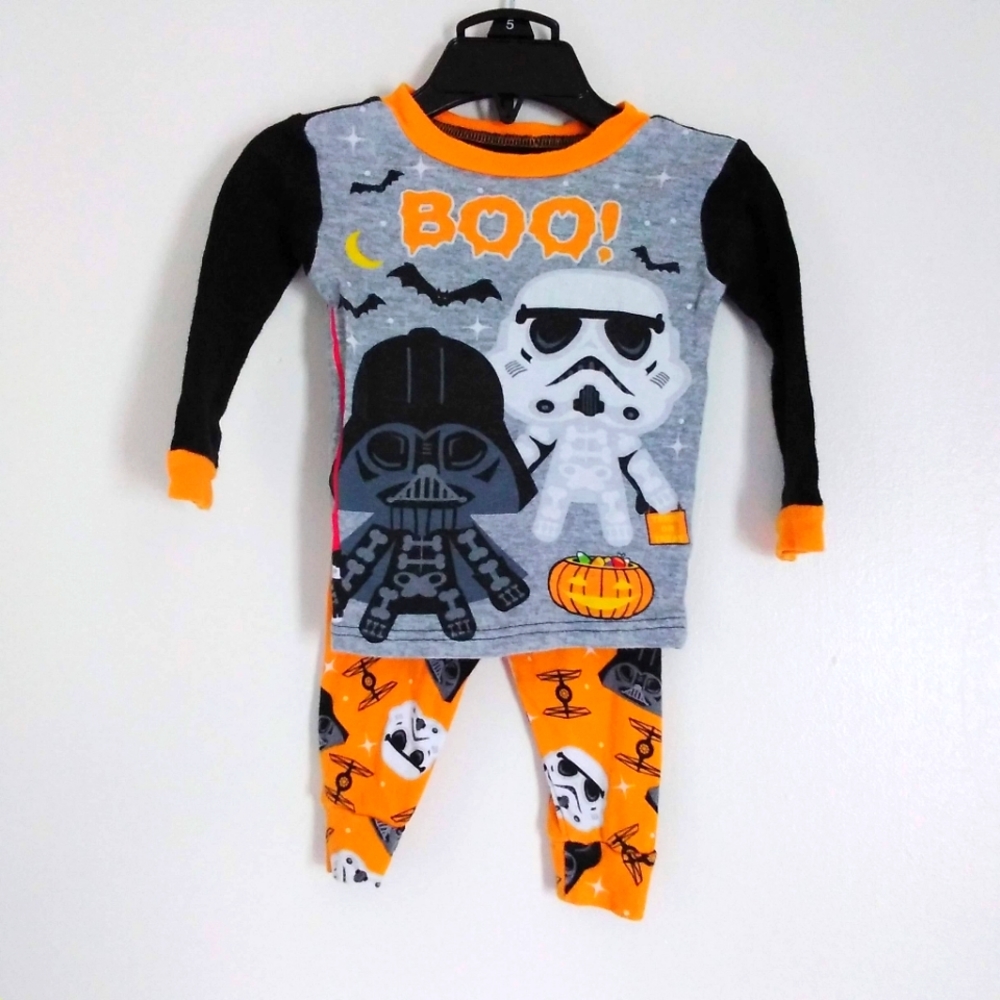 Stars Wars Orange & Black Pajamas 12m